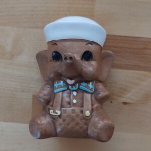 Vintage Twin Winton Elephant Sailor Pepper Shaker Circa 1960.